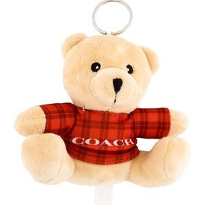 Coach Plush Beige Teddy Bear Limited Edition NWOT with dusty